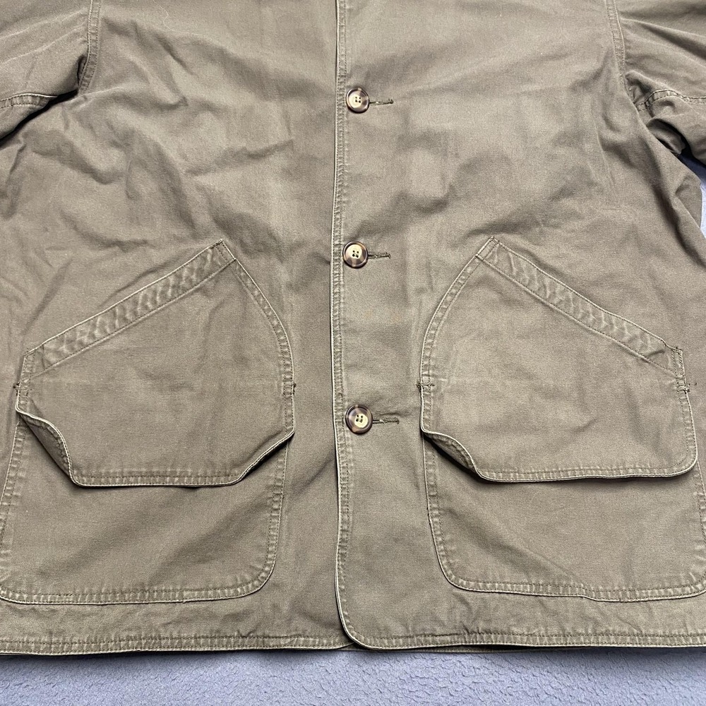 VTG American Eagle Jacket Mens XL Green Canvas Corduroy Collar‎ Lined Chore y2k - Picture 5 of 11